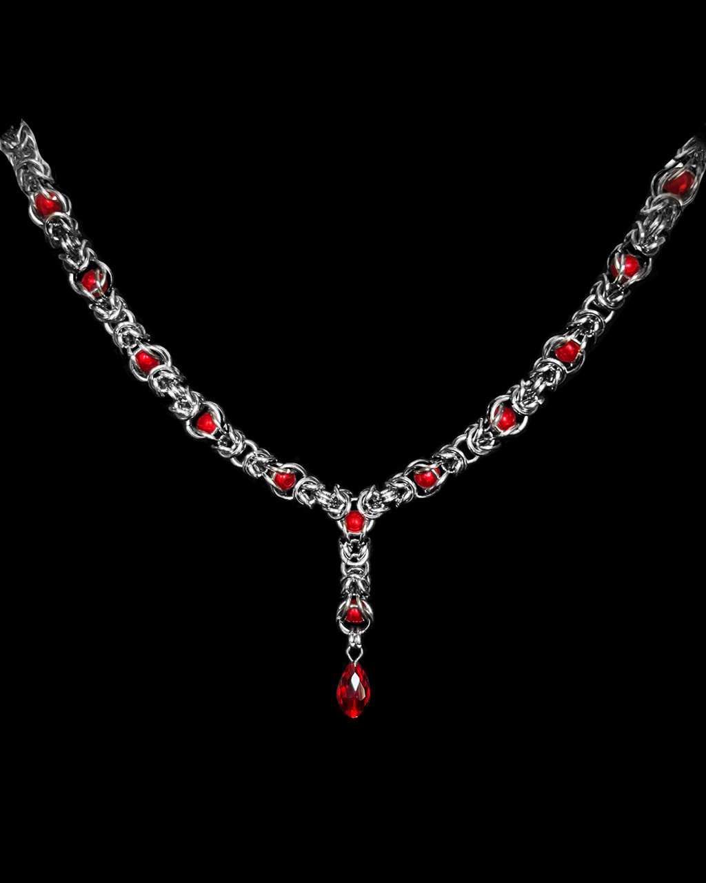 RED BYZANTINE NECKLACE
